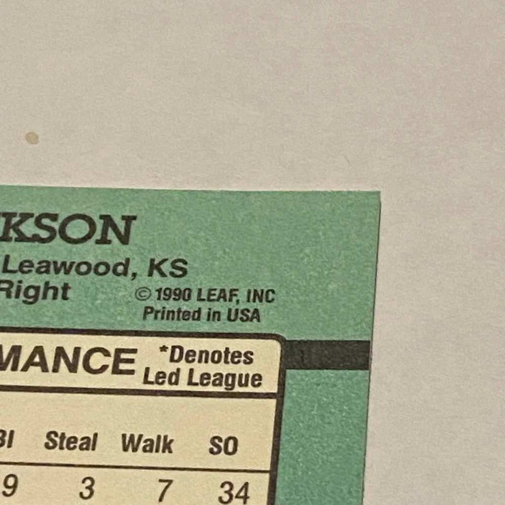 1991 Donruss Baseball Card bo jackson